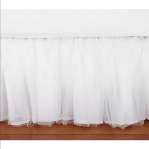 Pottery Barn White Tulle Crib skirt